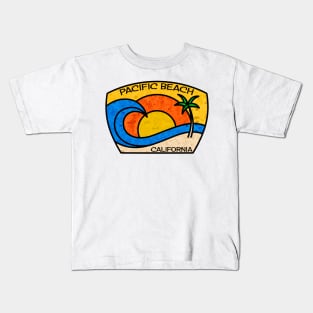 Surf Pacific Beach California San Diego Surfing Kids T-Shirt